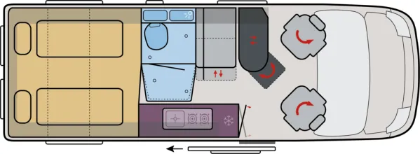 Tagesgrundriss VanTourer 630 L