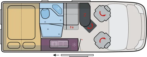 Tagesgrundriss VanTourer 600 D Tagesgrundriss VanTourer 600 D