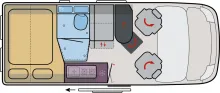 Grundriss Tag VanTourer 540 D GO! *TraumMobil*SECURE*