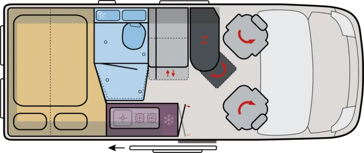 Grundriss Tag VanTourer 540 D GO! *TraumMobil*SECURE*
