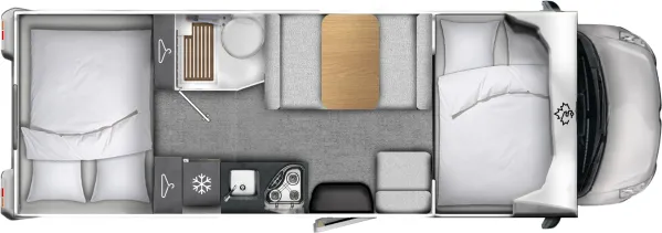 Tagesgrundriss Ahorn Camp Alkoven A 720