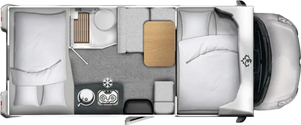 Tagesgrundriss Ahorn Camp Alkoven A 596