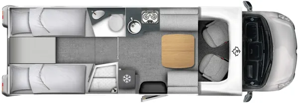 Tagesgrundriss Ahorn Camp Teilintegriert TE 740