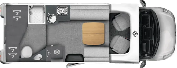 Tagesgrundriss Ahorn Camp Teilintegriert T 640