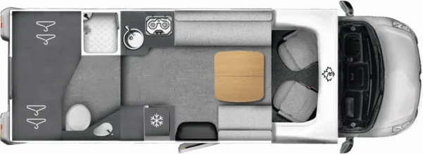 Tagesgrundriss Ahorn Camp Teilintegriert T 680