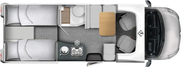 Tagesgrundriss Ahorn Camp Teilintegriert T 690