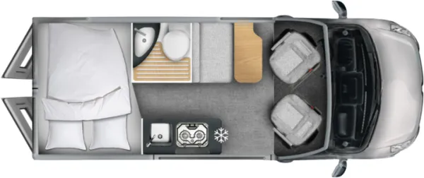 Tagesgrundriss Ahorn Camp Van CV 560