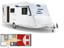 Grundriss Tag Caravelair ALBA 472 Einzelbetten