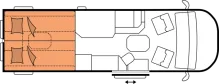 Grundriss Nacht Hobby MAXIA VAN 680 DT