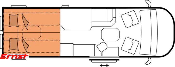 Grundriss Nacht Hobby MAXIA VAN 680 DT