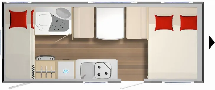 Grundriss Tag Bürstner Premio 495 TK Mover, Vorzelt Air, Sat-Anlage+TV