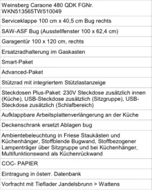 Fahrzeugbild Weinsberg CaraOne 480 QDK #13