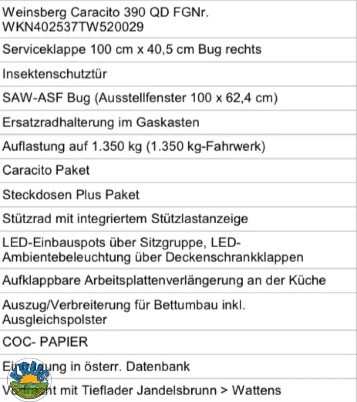 Fahrzeugbild Weinsberg CaraCito 390 QD #12