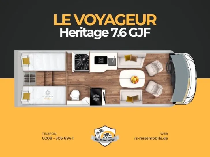 Fahrzeugbild Le Voyageur Heritage 7.6 GJF LUXUS PAKET+170PS+AUTOM+360°KAM #1