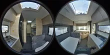 360° Innenansicht Adria Altea 552 PK 60 Y JahreSondermodell|3Stockbetten