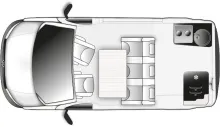 Grundriss Tag Westfalia Kepler Five 150 PS - Automatik 150PS/Autom/AHK/Parkpaket