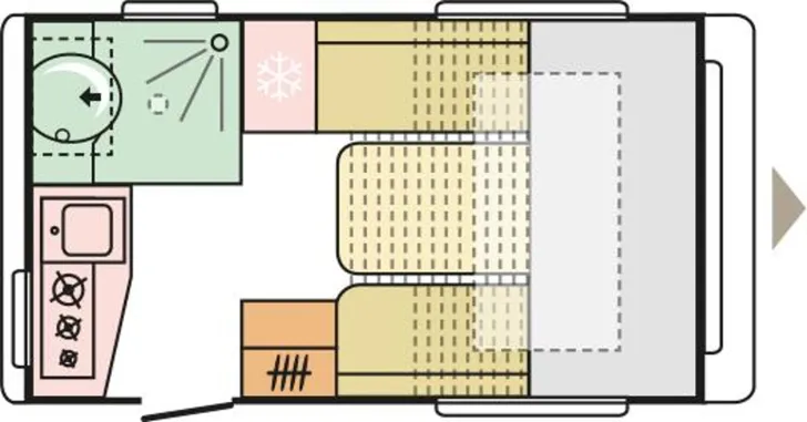 Grundriss Tag Adria Action 391 PH
