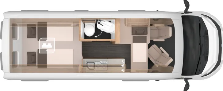 Grundriss Nacht Knaus BoxTime 630 MX Sofort verfügbar