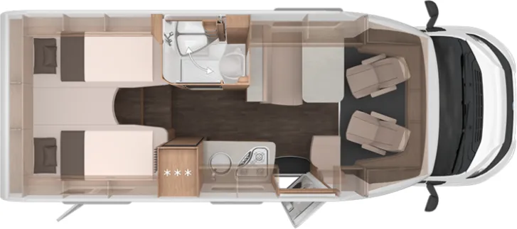 Grundriss Tag Knaus L!VE TI 650 MEG Platinum Selection Fiat 140 PS Automatik-4045