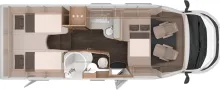 Grundriss Nacht Knaus LIVE TI 700 MEG PLATINUM SELECTION Adaptiver Tempomat / Lithium