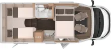Grundriss Nacht Knaus LIVE WAVE 650 MEG PLATINUM SELECTION Adaptiver Tempomat / Lithium / Markise