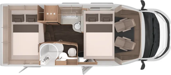 Grundriss Nacht Knaus L!VE WAVE 650 MG Platinum Selection Live Wave