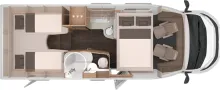 Grundriss Nacht Knaus L!VE WAVE 700 MEG Platinum Selection Automatik | Modell 2026
