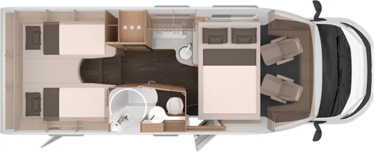 Grundriss Nacht Knaus L!VE WAVE 700 MEG Platinum Selection Live Wave