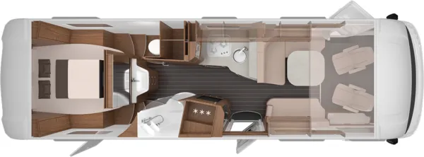 Tagesgrundriss Knaus Sun I 900 LX