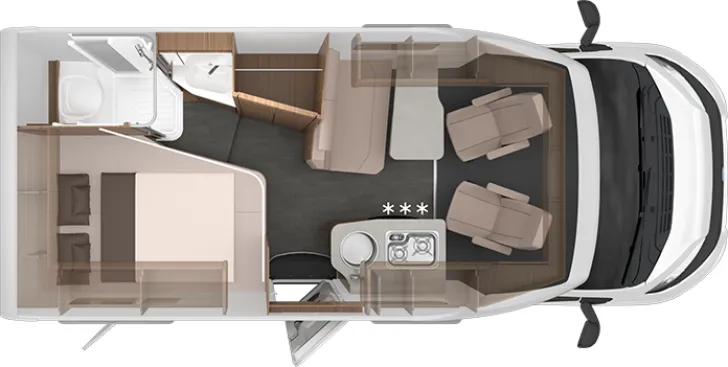 Grundriss Nacht Knaus Van TI 550 MF