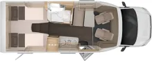 Grundriss Nacht Knaus Van TI Plus 650 MEG Platinum Selection Verfügbar 11/26