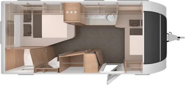 Grundriss Nacht Knaus Südwind 500 UF Black Selection *Modelljahr 2026*