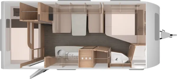 Tagesgrundriss Knaus Südwind 540 FDK Black Selection