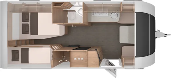 Tagesgrundriss Knaus Südwind 580 UK Black Selection