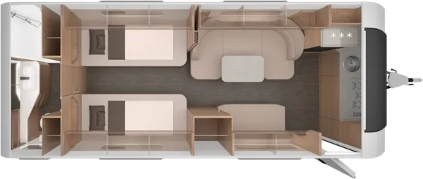 Tagesgrundriss Knaus Südwind 650 PEB Black Selection