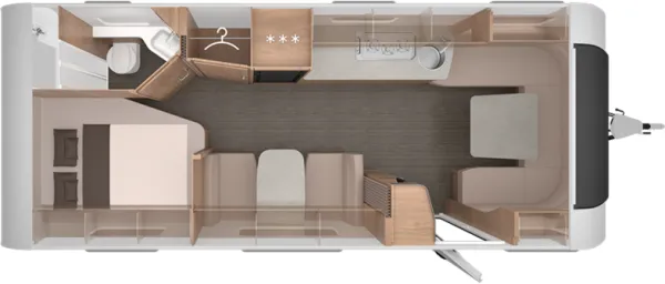 Tagesgrundriss Knaus Südwind 650 UDF Black Selection