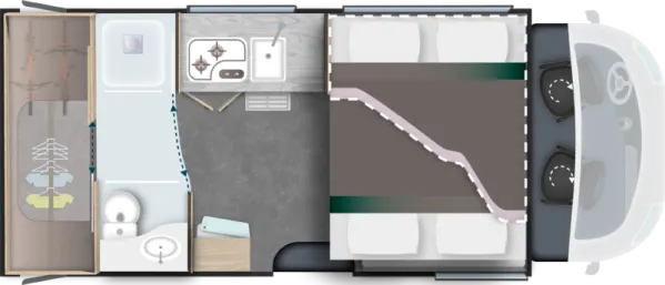 Nachtgrundriss Challenger Teilintegriert 260 Ultimate Edition