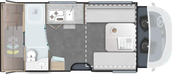 Tagesgrundriss Challenger Teilintegriert 260 Ultimate Edition