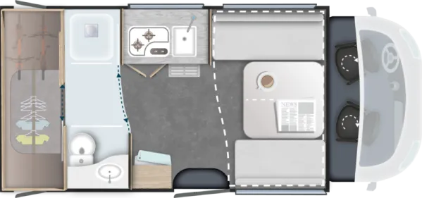 Tagesgrundriss Challenger Teilintegriert 250 Graphite Edition Tagesgrundriss Challenger Teilintegriert 250 Graphite Edition