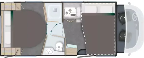 Nachtgrundriss Challenger Teilintegriert 318 Graphite Edition