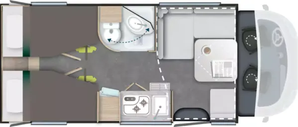 Tagesgrundriss Challenger Teilintegriert 287 Graphite Edition Tagesgrundriss Challenger Teilintegriert 287 Graphite Edition