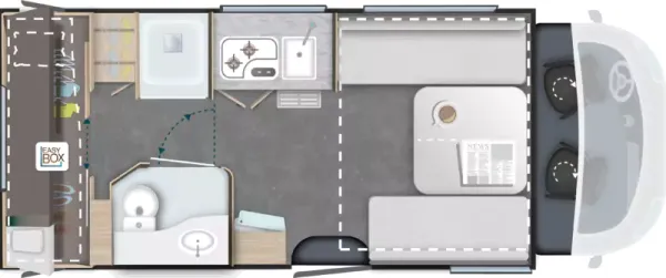 Tagesgrundriss Challenger Teilintegriert 380 Graphite Edition Tagesgrundriss Challenger Teilintegriert 380 Graphite Edition