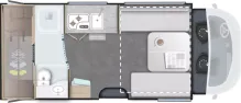 Grundriss Tag Challenger Teilintegriert 260 Graphite Edition -3-26