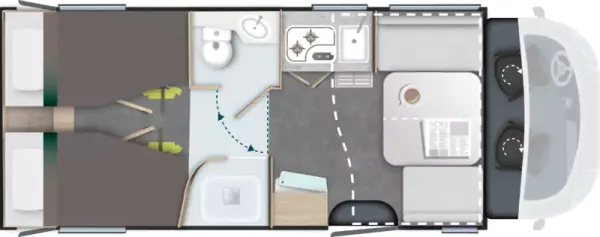 Tagesgrundriss Challenger Vollintegriert 3057 Graphite Edition