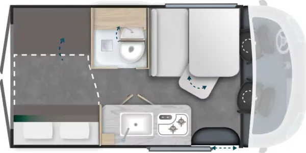 Tagesgrundriss Challenger Van V114S Break Edition