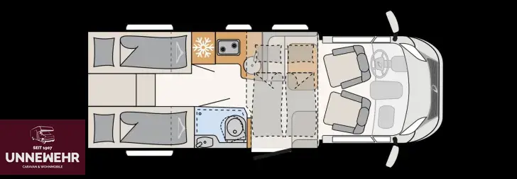 Grundriss Tag Dethleffs Just Camp Active T 6812 EB