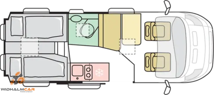 Grundriss Nacht Adria Twin Twin 600 SLB - ab Euro 76.940,-
