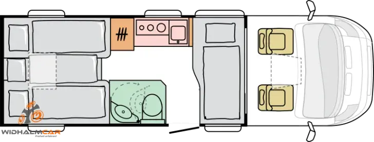 Grundriss Nacht Adria Compact DL 60 Years Jubiläumsmodell