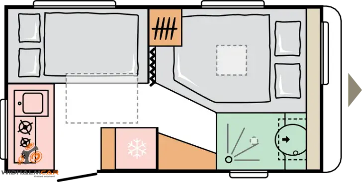 Grundriss Nacht Adria Altea 402 PH - ab Euro 22.810,-