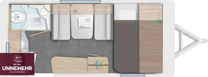 Grundriss Tag Caravelair ALBA 400
